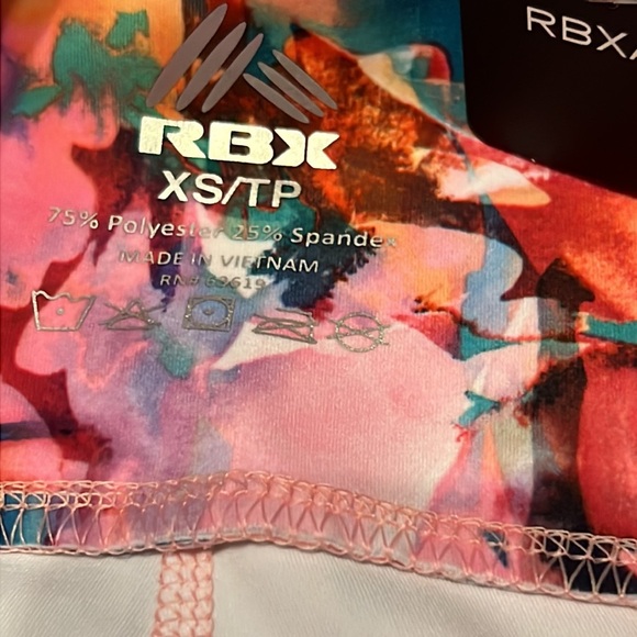 RBX Ankle length XS floral leggings with pockets - Picture 6 of 9